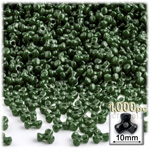 Plastic Beads, Tribead Opaque, 10mm, 1000-pc, Army Green
