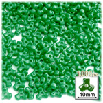 Plastic Beads, Tribead Opaque, 10mm, 1000-pc, Emerald green
