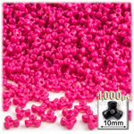 Plastic Beads, Tribead Opaque, 10mm, 1000-pc, Hot Pink
