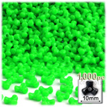Plastic Beads, Tribead Opaque, 10mm, 1000-pc, Light Green
