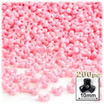 Plastic Beads, Tribead Opaque, 10mm, 200-pc, Pink

