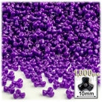 Plastic Beads, Tribead Opaque, 10mm, 1000-pc, Dark Purple
