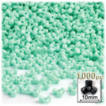 Plastic Beads, Tribead Opaque, 10mm, 1000-pc, Turquoise
