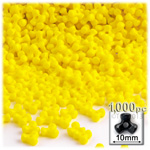 Plastic Beads, Tribead Opaque, 10mm, 1000-pc, Yellow
