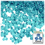 Plastic Beads, Tribead Transparent, 10mm, 1000-pc, Aqua
