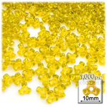 Plastic Beads, Tribead Transparent, 10mm, 1000-pc, Acid Yellow
