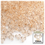 Plastic Beads, Tribead Transparent, 10mm, 1000-pc, Champagne
