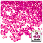 Plastic Beads, Tribead Transparent, 10mm, 1000-pc, Hot Pink
