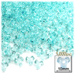 Plastic Beads, Tribead Transparent, 10mm, 1000-pc, Light Aqua
