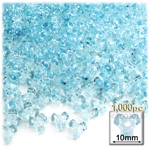 Plastic Beads, Tribead Transparent, 10mm, 1000-pc, Light Blue

