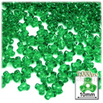 Plastic Beads, Tribead Transparent, 10mm, 1000-pc, Light Green
