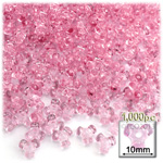 Plastic Beads, Tribead Transparent, 10mm, 1000-pc, Pink
