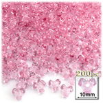 Plastic Beads, Tribead Transparent, 10mm, 200-pc, Pink
