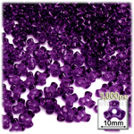 Plastic Beads, Tribead Transparent, 10mm, 1000-pc, Dark Purple
