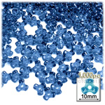 Plastic Beads, Tribead Transparent, 10mm, 1000-pc, Royal Blue
